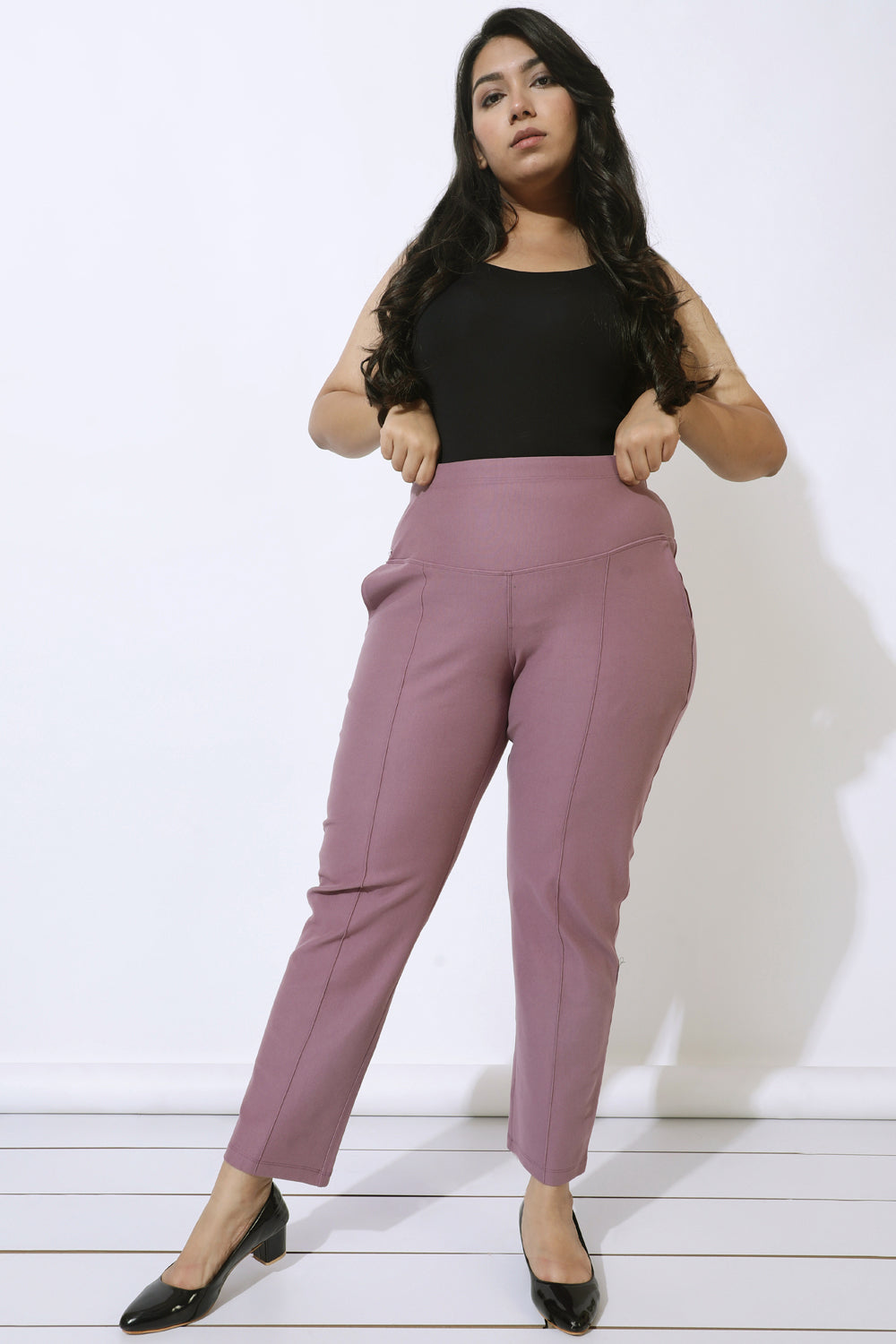 Buy AMYDUSPlus Size Women Crease Seam Tummy Shaper Pants