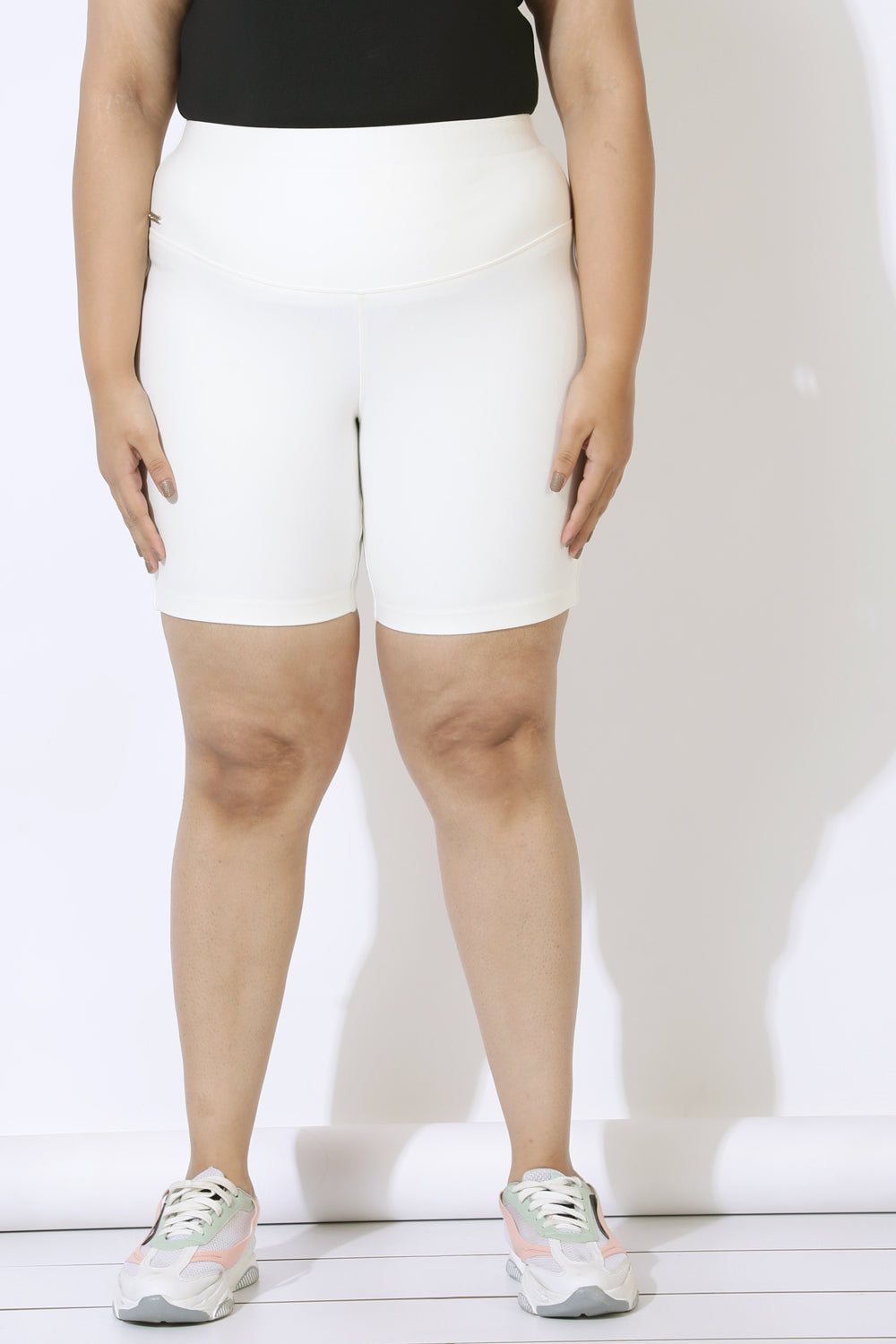 Plus Size Plus Size White Tummy Shaper Shorts Online in India
