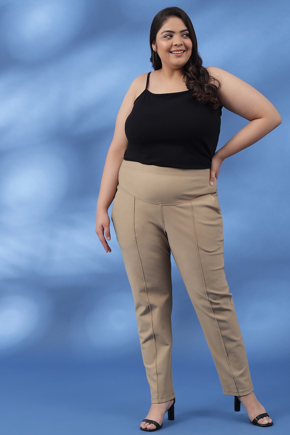 Buy AMYDUSPlus Size Women Crease Seam Tummy Shaper Pants
