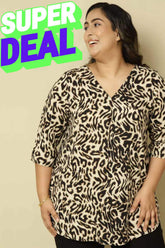 Plus Size Animal Print Top