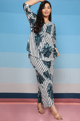 Plus Size Tropical Stripes Coord Set