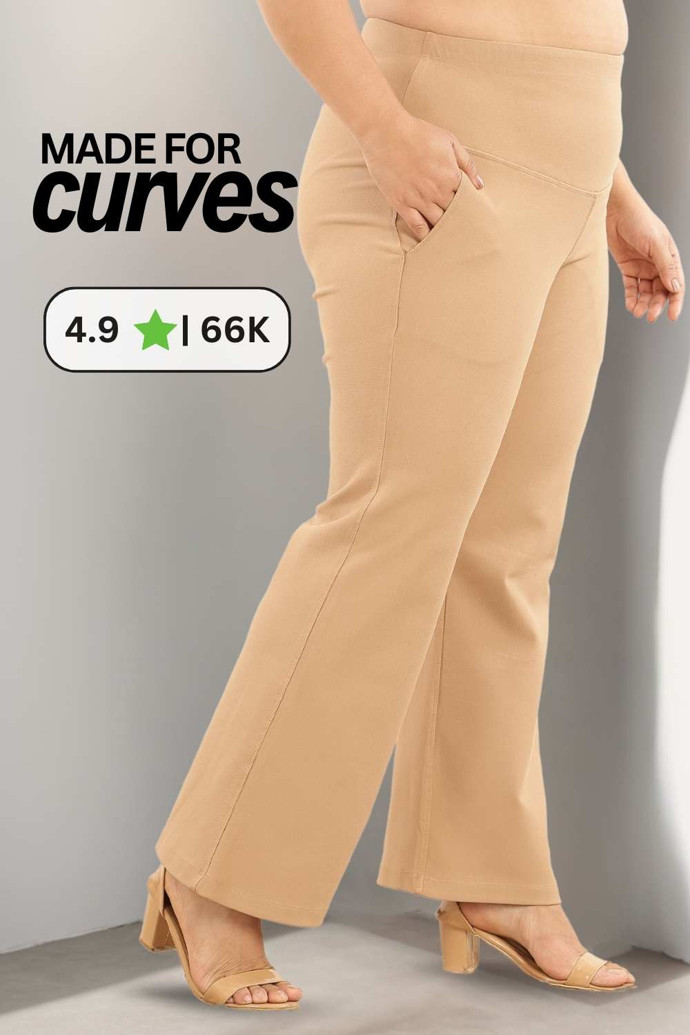 Plus Size Fawn Tummy Shaper Flare Pants