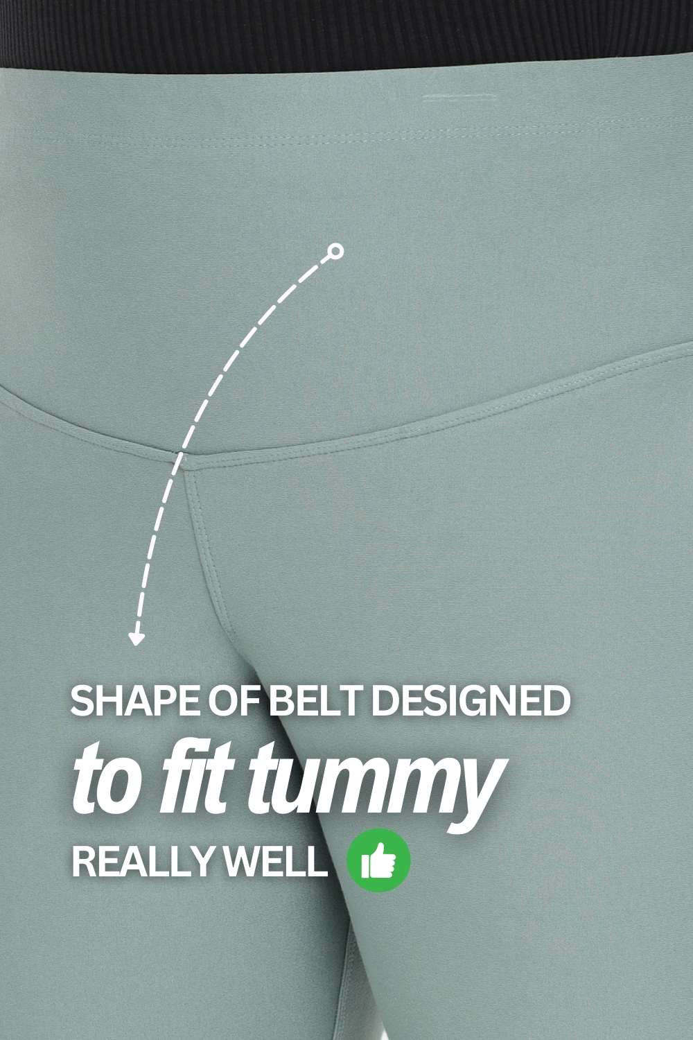 Plus Size Mint Green Tummy Shaper Flare Pants