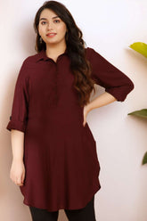 Plum Longline Shirt