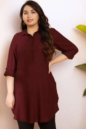 Plum Longline Shirt