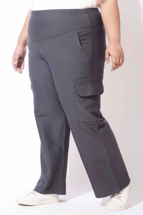 Dark Grey Tummy Shaper Cargo Pants