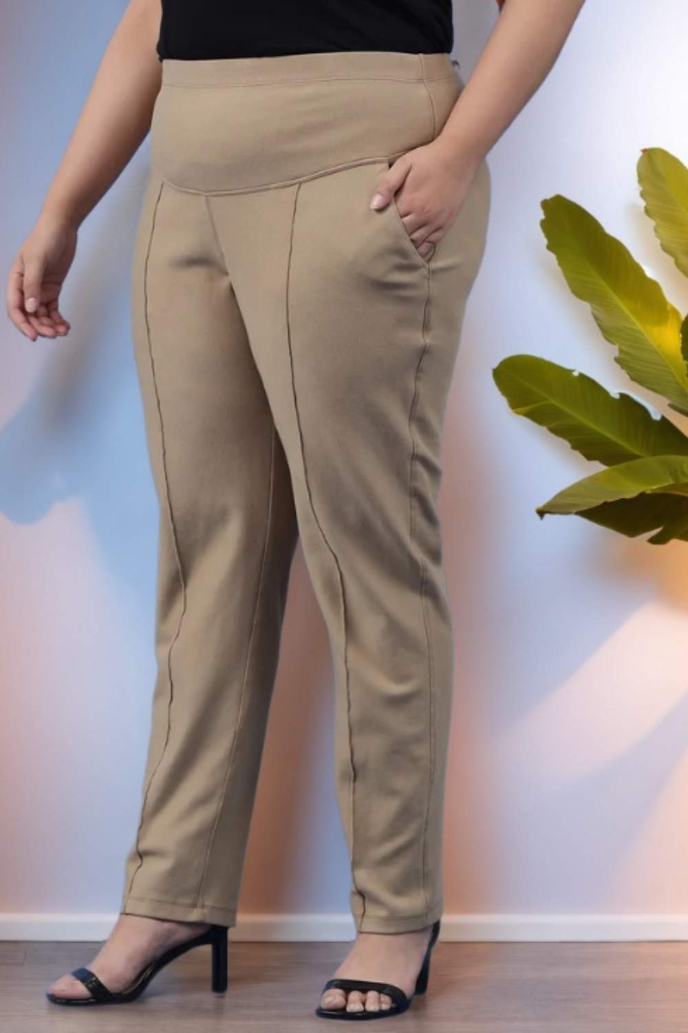 Fawn Crease Seam Tummy Tucker Pants