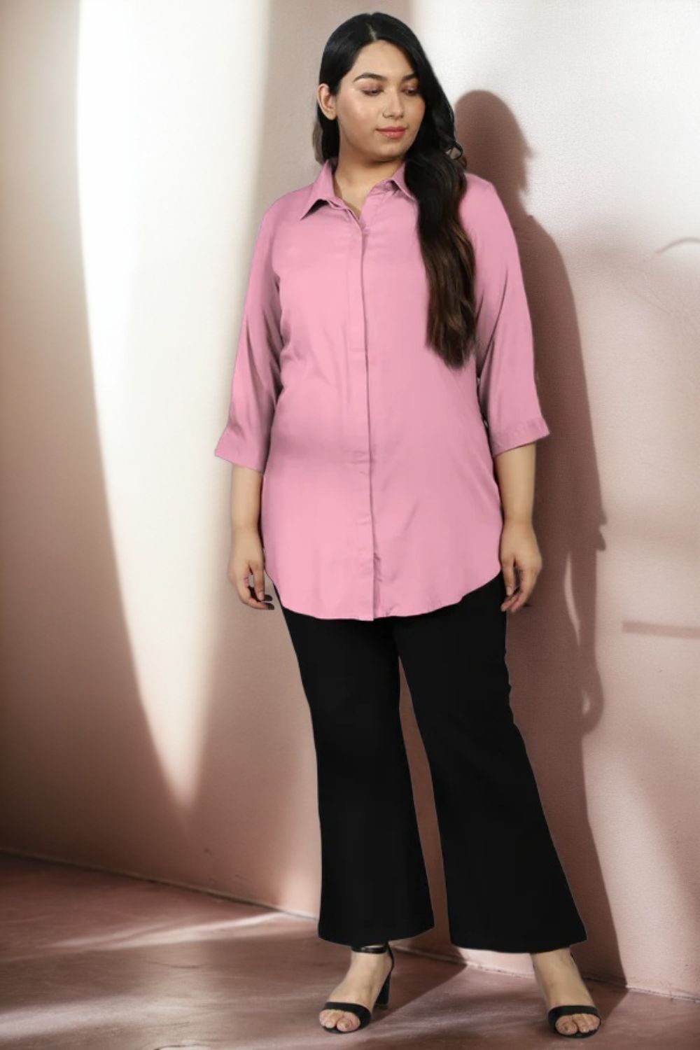 Plus Size Pink Womens Shirt