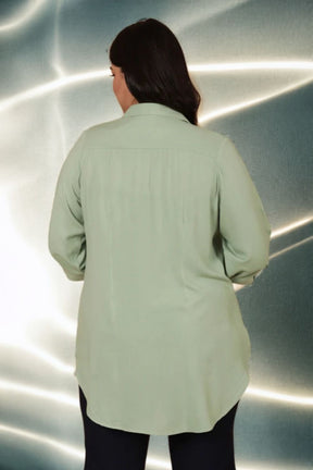 Light Green Centre Pleat Top