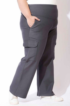 Dark Grey Tummy Shaper Cargo Pants