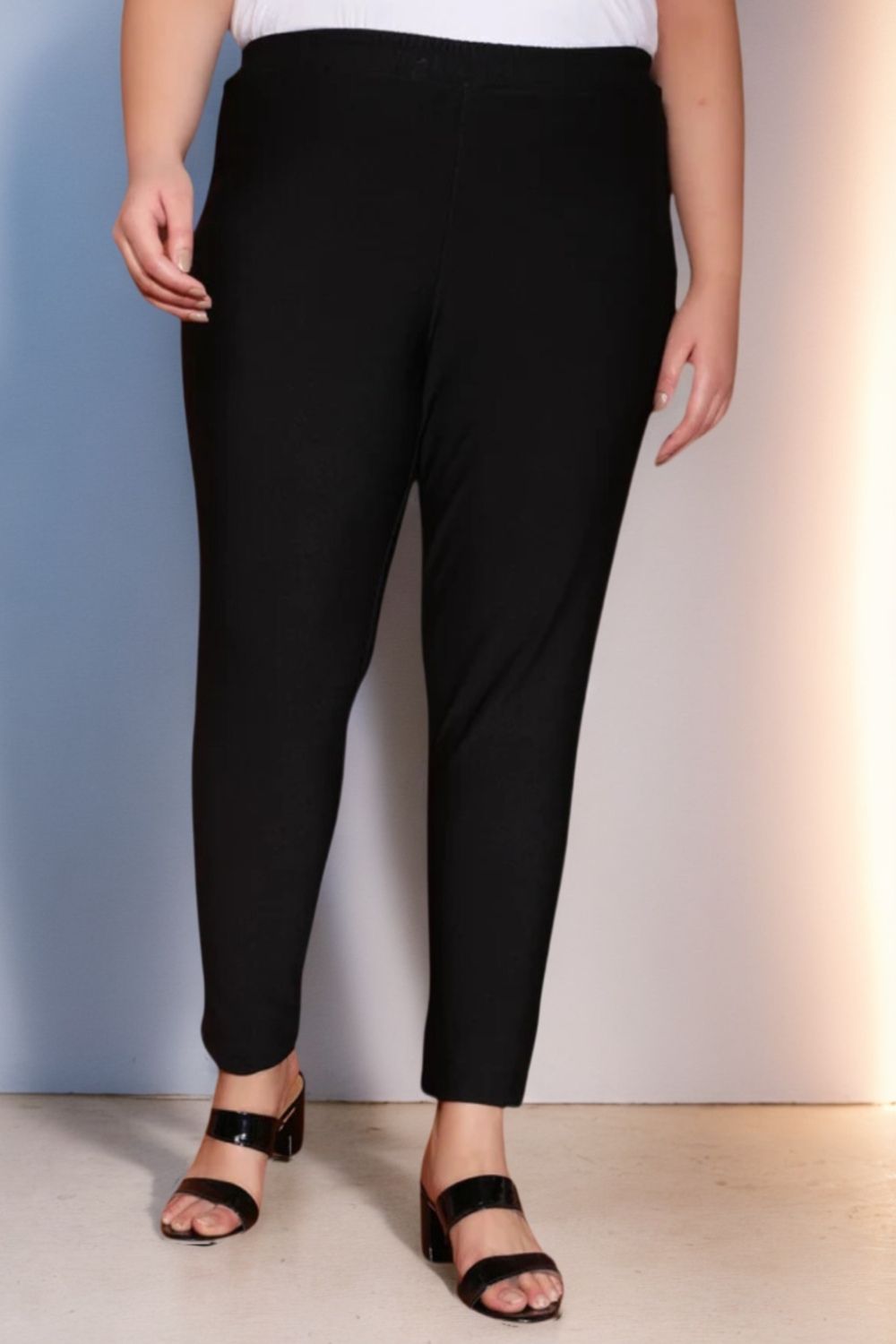 Plus Size Black Leggings in Warm Winter Fleece