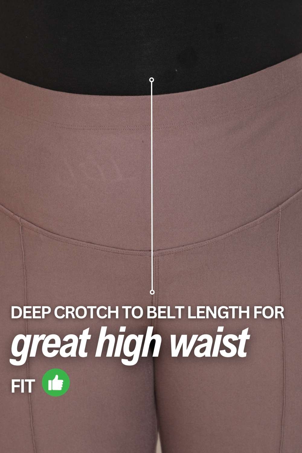 Plus Size Taupe Tummy Shaper Straight Fit Pants for Women