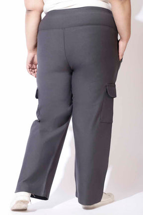 Dark Grey Tummy Shaper Cargo Pants