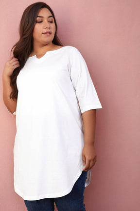 White Longline Tunic