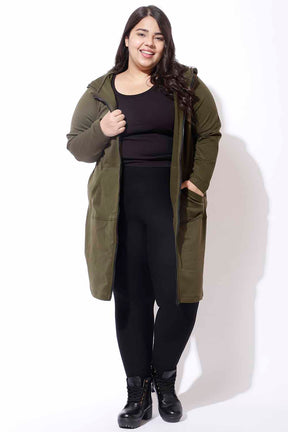 Plus Size Olive Jacket Dress