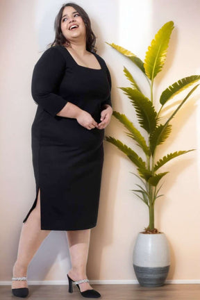 Plus Size Black Bodycon Dress