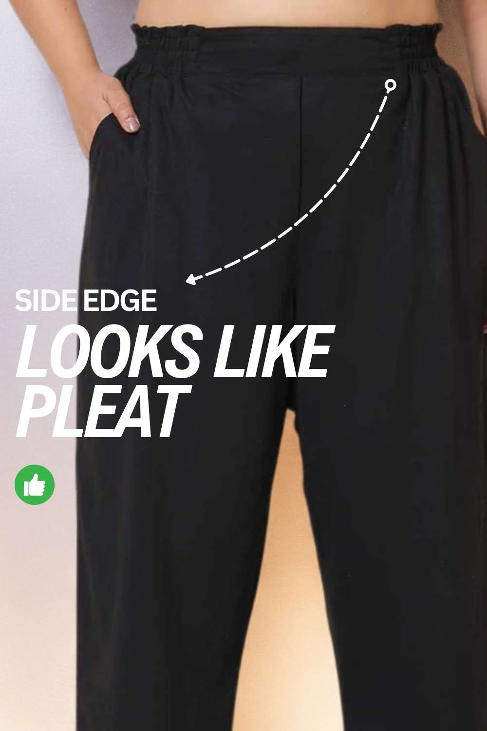 Plus Size Black Korean Inspiration Pants