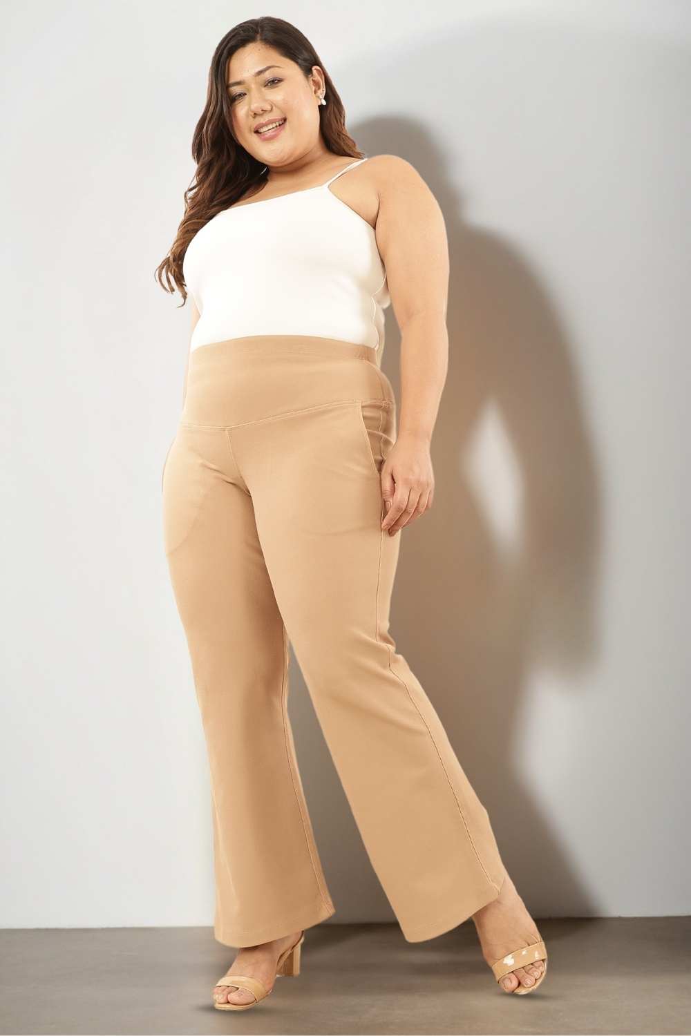 Plus Size Fawn Tummy Shaper Flare Pants