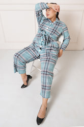 Plus Size Green Plaid Coord Set