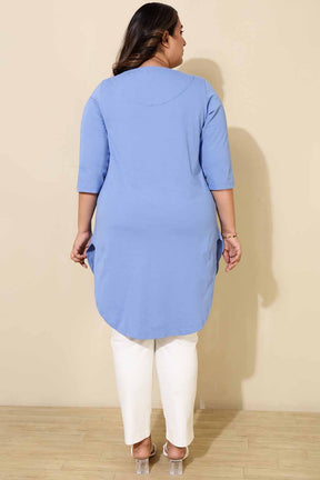 Plus Size Powder Blue Tunic