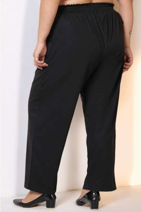 Plus Size Black Korean Inspiration Pants