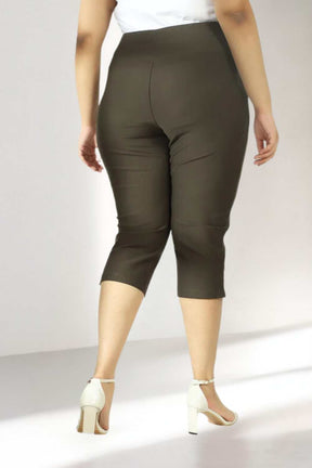 Olive Tummy Tucker Crop Pants