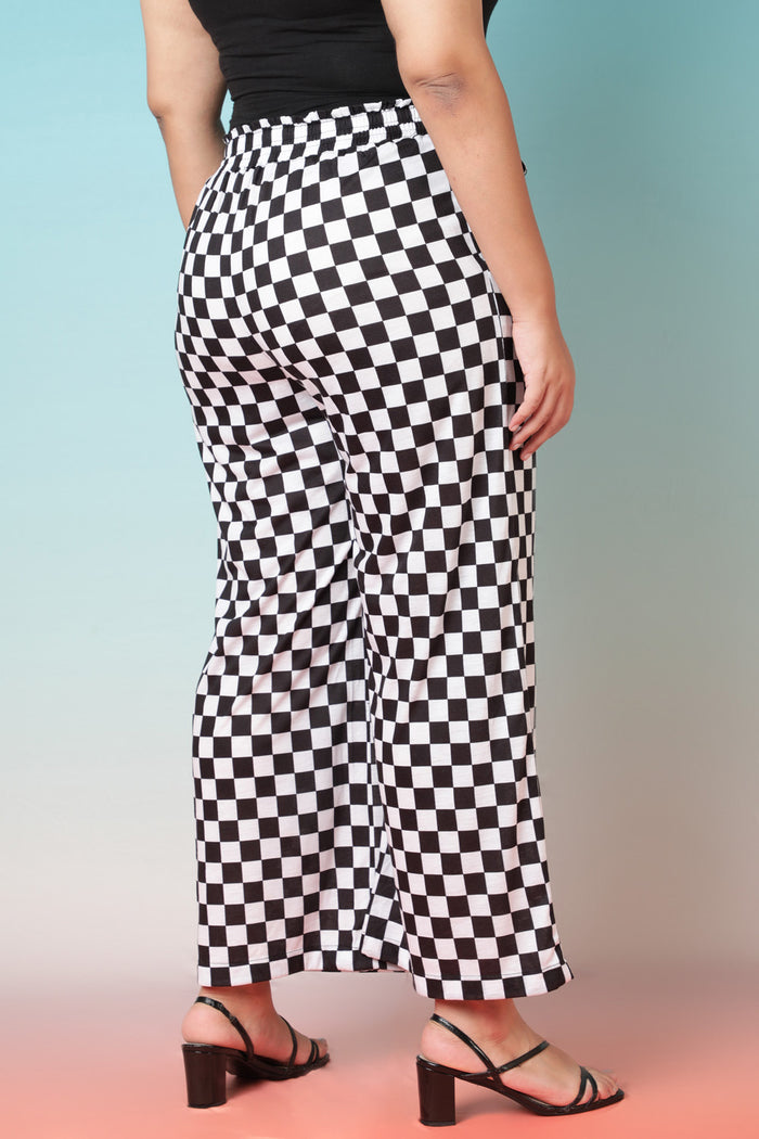 Plus Size Bold Face Checkered Coord Set