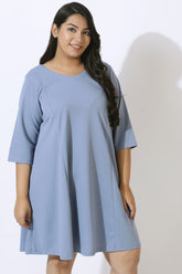 Plus Size Denim Blue Dress