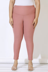 Plus Size Dusty Pink Tummy Tucker Jeggings