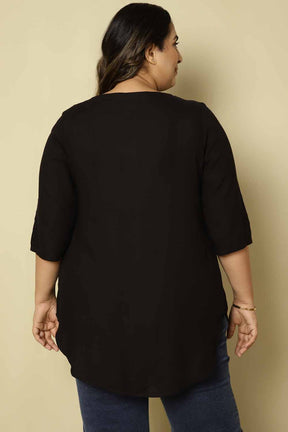 Plus Size Black Top