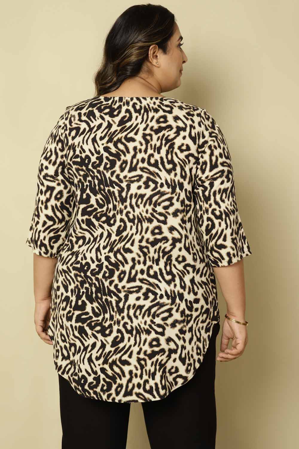 Plus Size Animal Print Top