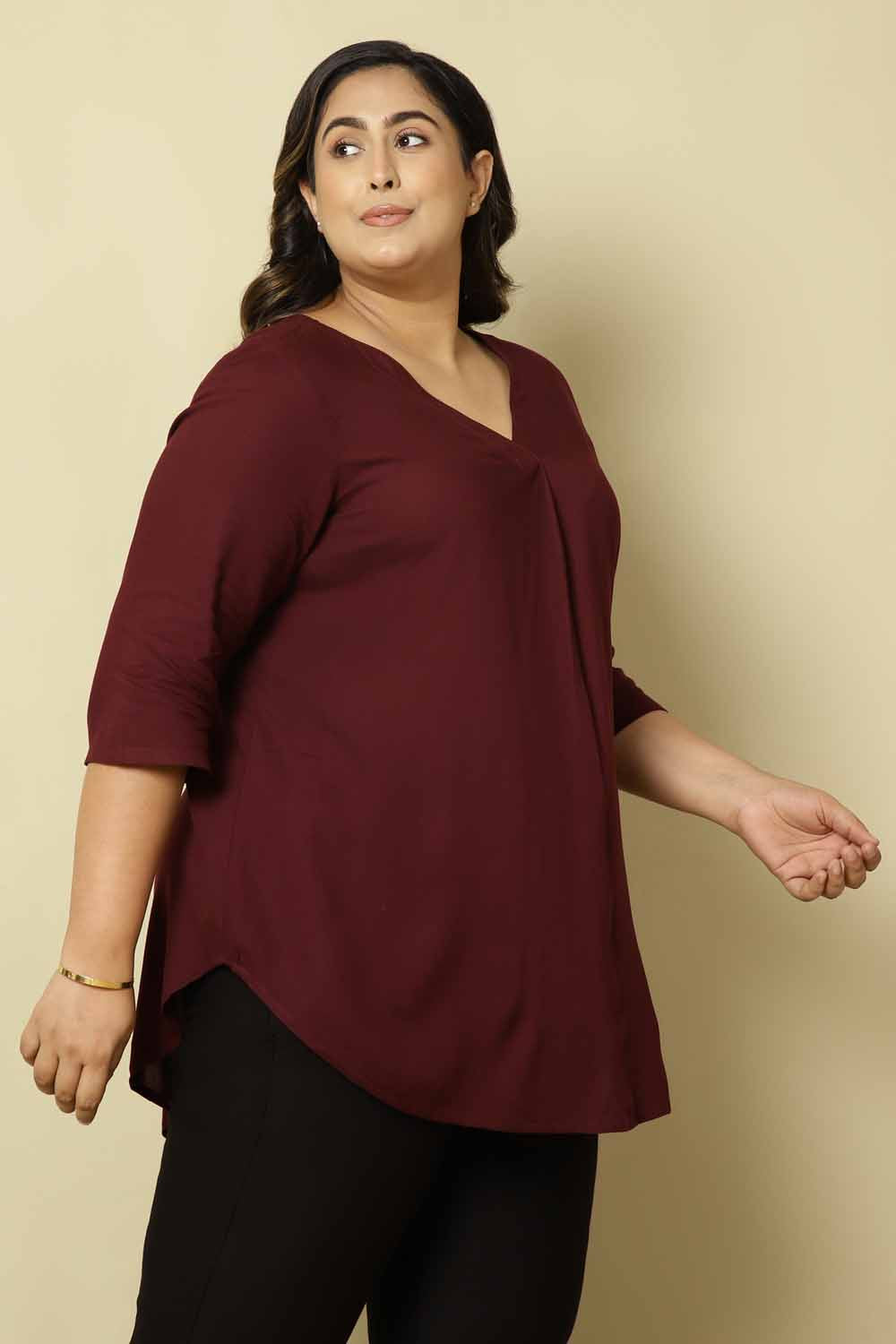 Plus Size Plum Top for Women