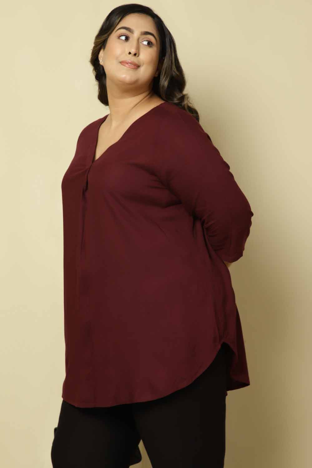 Plus Size Plus Size Plum Top