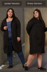 Plus Size Black Jacket Dress