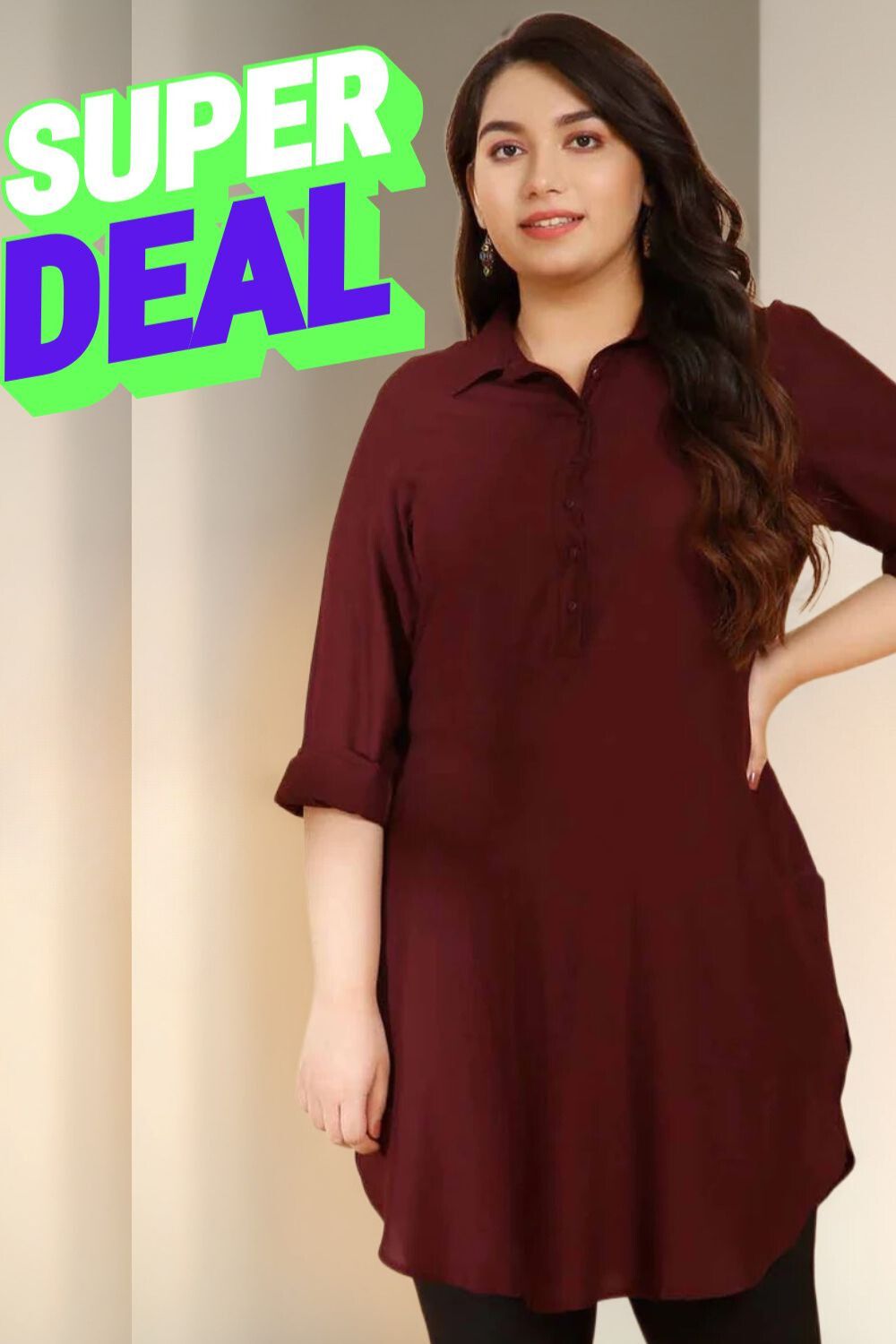 Plum Longline Shirt