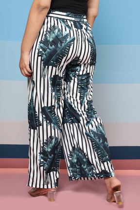 Plus Size Tropical Stripes Coord Set