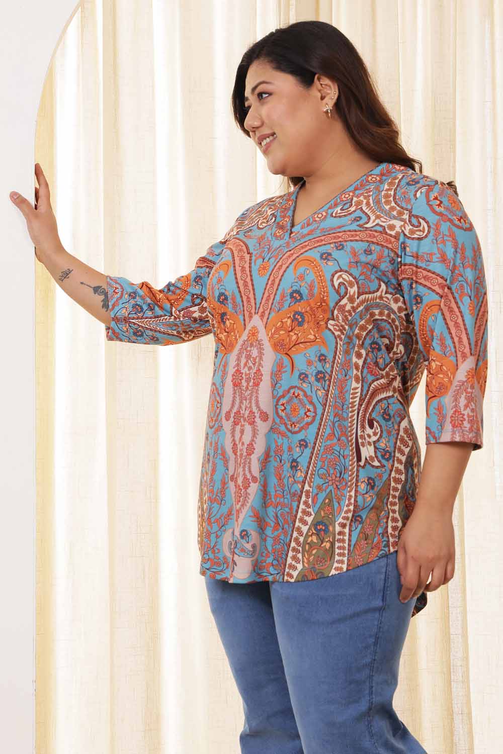 Plus Size Plus Size Multicolor Top