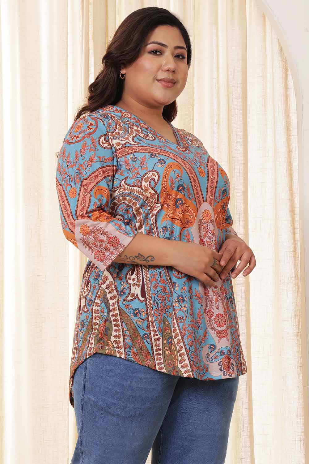 Plus Size Multicolor Top for Women