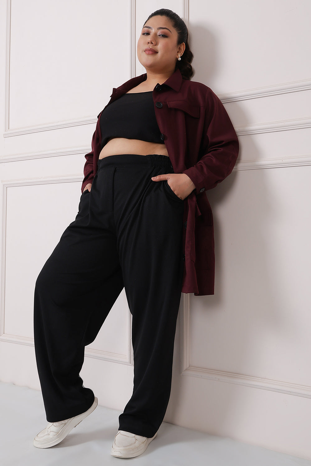 Plus Size Wine Pants