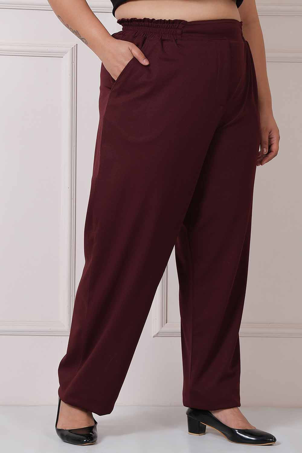 Plus Size Plus Size Wine Pants