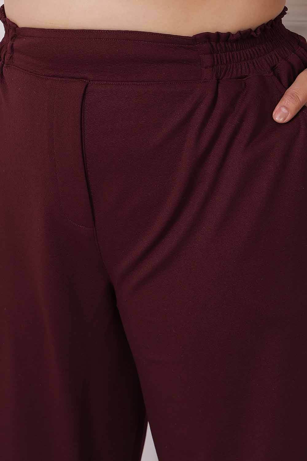 Comfortable Plus Size Wine Pants