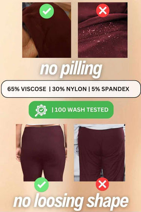 Plus Size Straight Pants - Wine