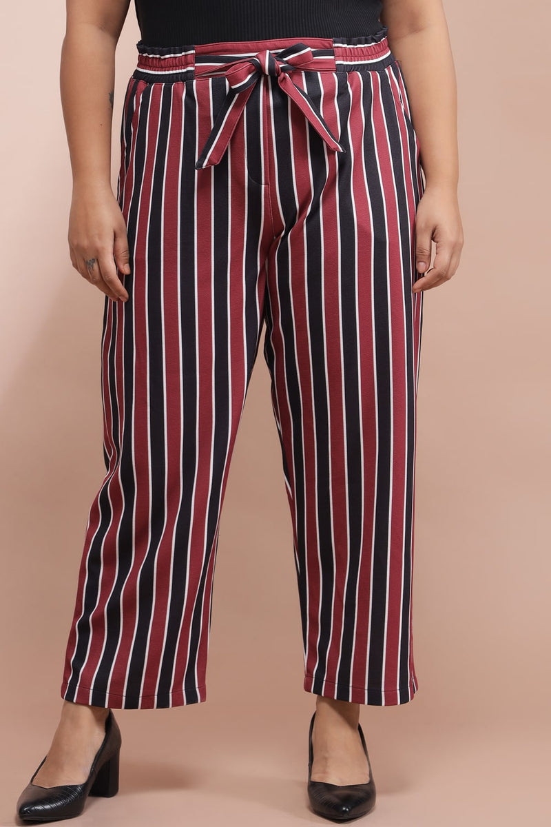 Blue and red striped pants online