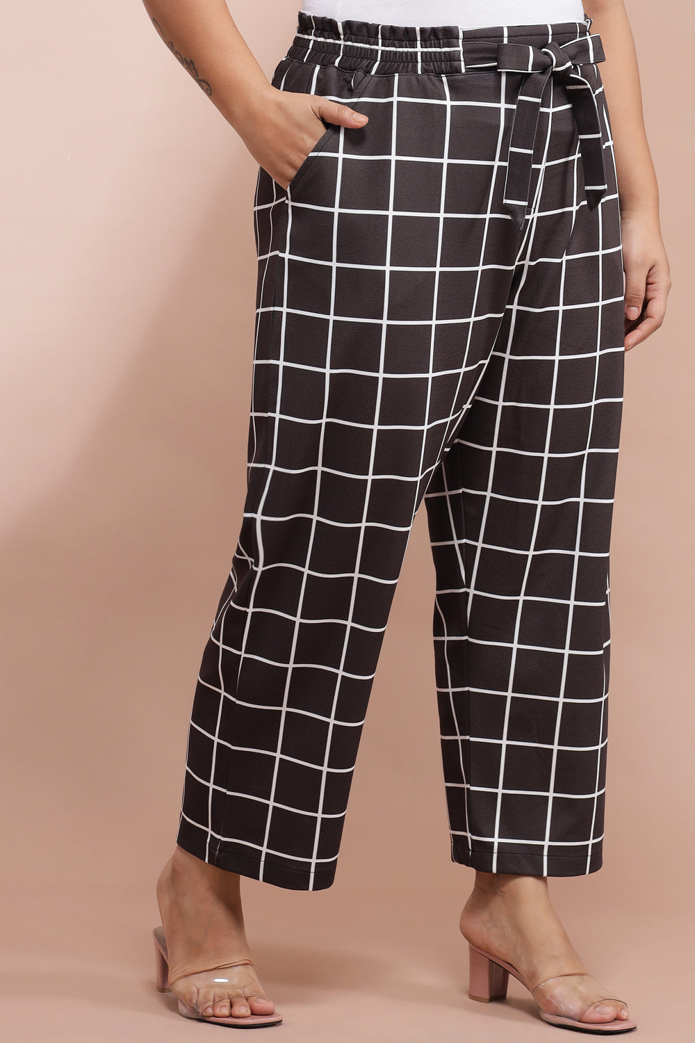 Buy Check Palazzo Trousers & Printed Trousers For Ladies - Apella