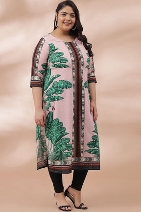 Tropical Pink Printed Kurti