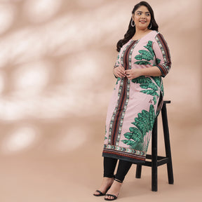 Tropical Pink Printed Kurti