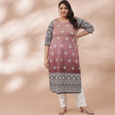 Pink Ombre Ethnic Printed Kurta