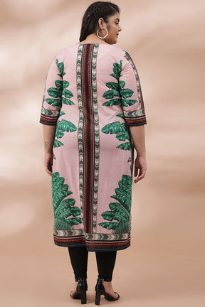 Tropical Pink Printed Kurti