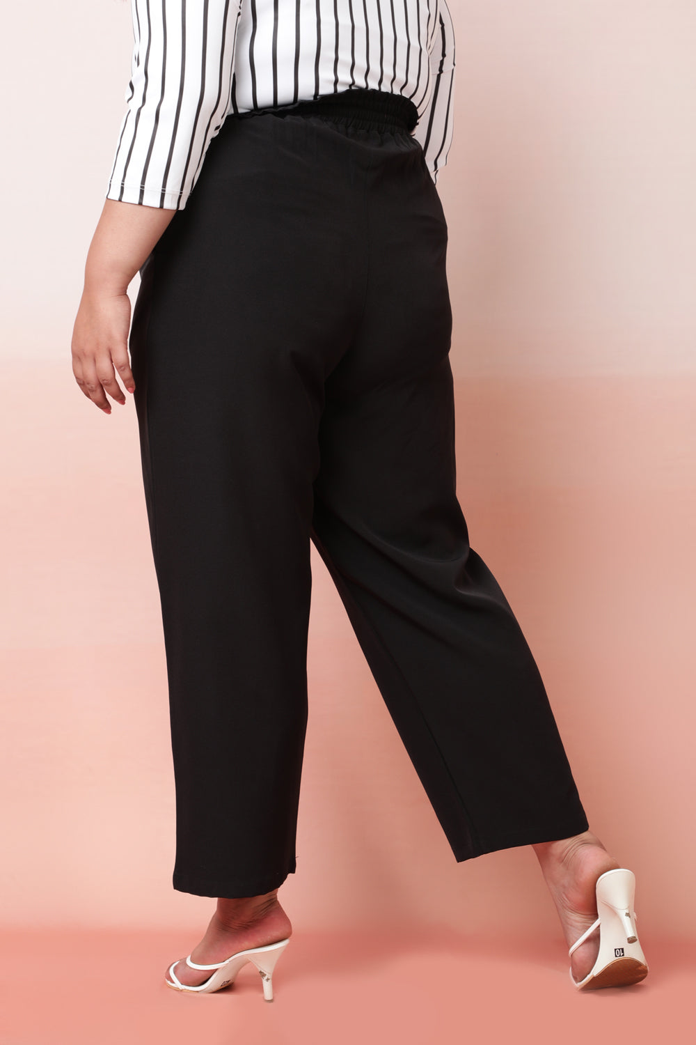 HSMQHJWE Womans Clothes 20 Plus Size Dress Pants Womens Black Work Pants  Solid Stretch High Waist Zipper High Waist Straight Pants With Pocket Trousers  Plus Size Pants Cute 