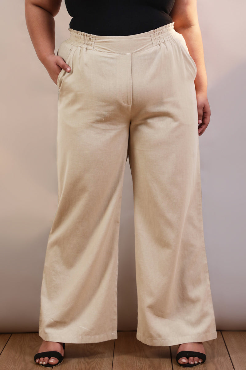 SMihono Linen Pants Women Fashion Plus Size Casual Loose Women's
